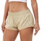 Women's Beige Athletic Shorts with Sparkle Accent